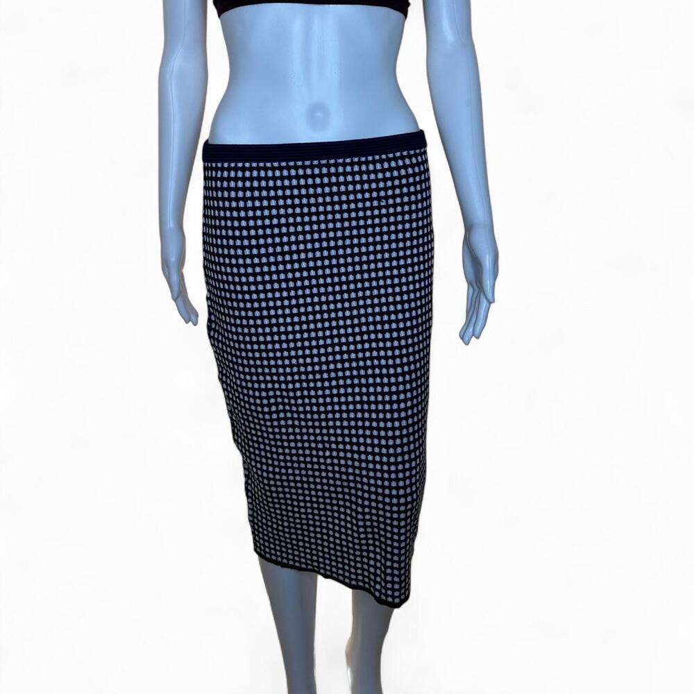 Diane von furstenberg black and white checkered pencil skirt new with tags